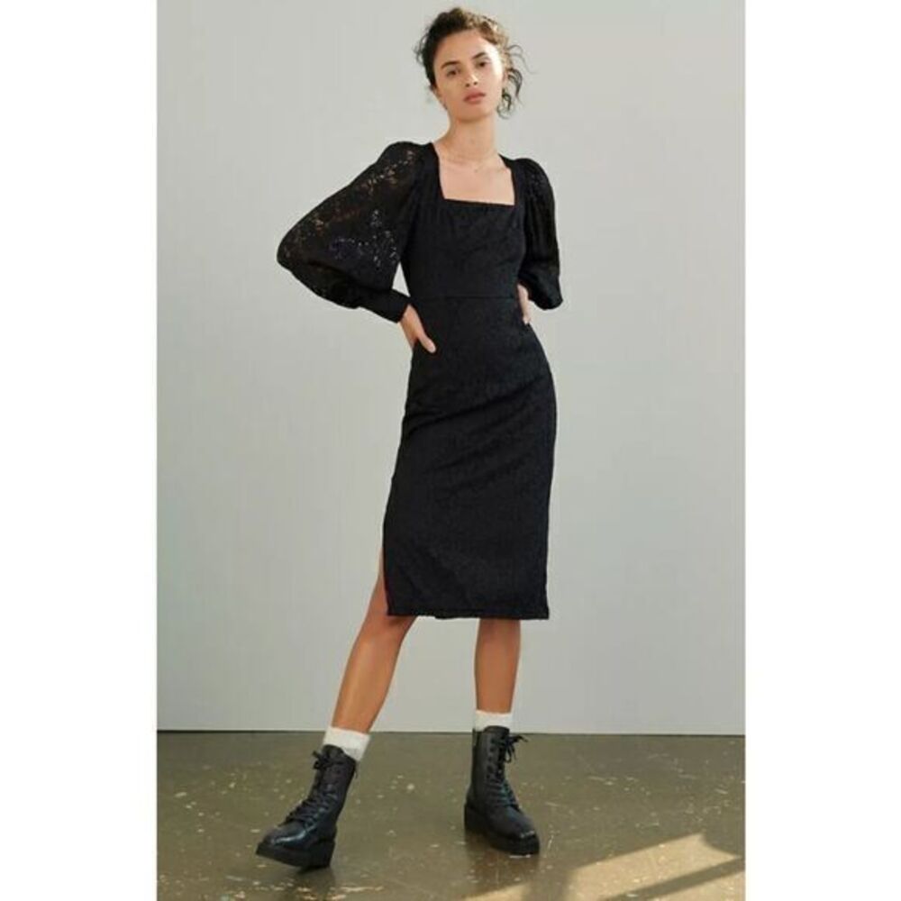 ANTHROPOLOGIE Hutch NWT Dolly Black Lace Dress SMALL